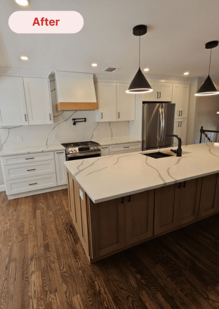 kitchen after complete remodel new york