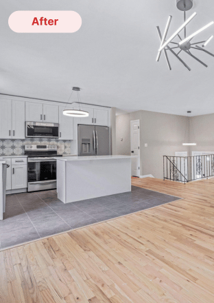 new kitchen after full renovation