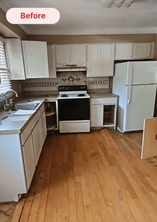 Outdated kitchen prior to renovations